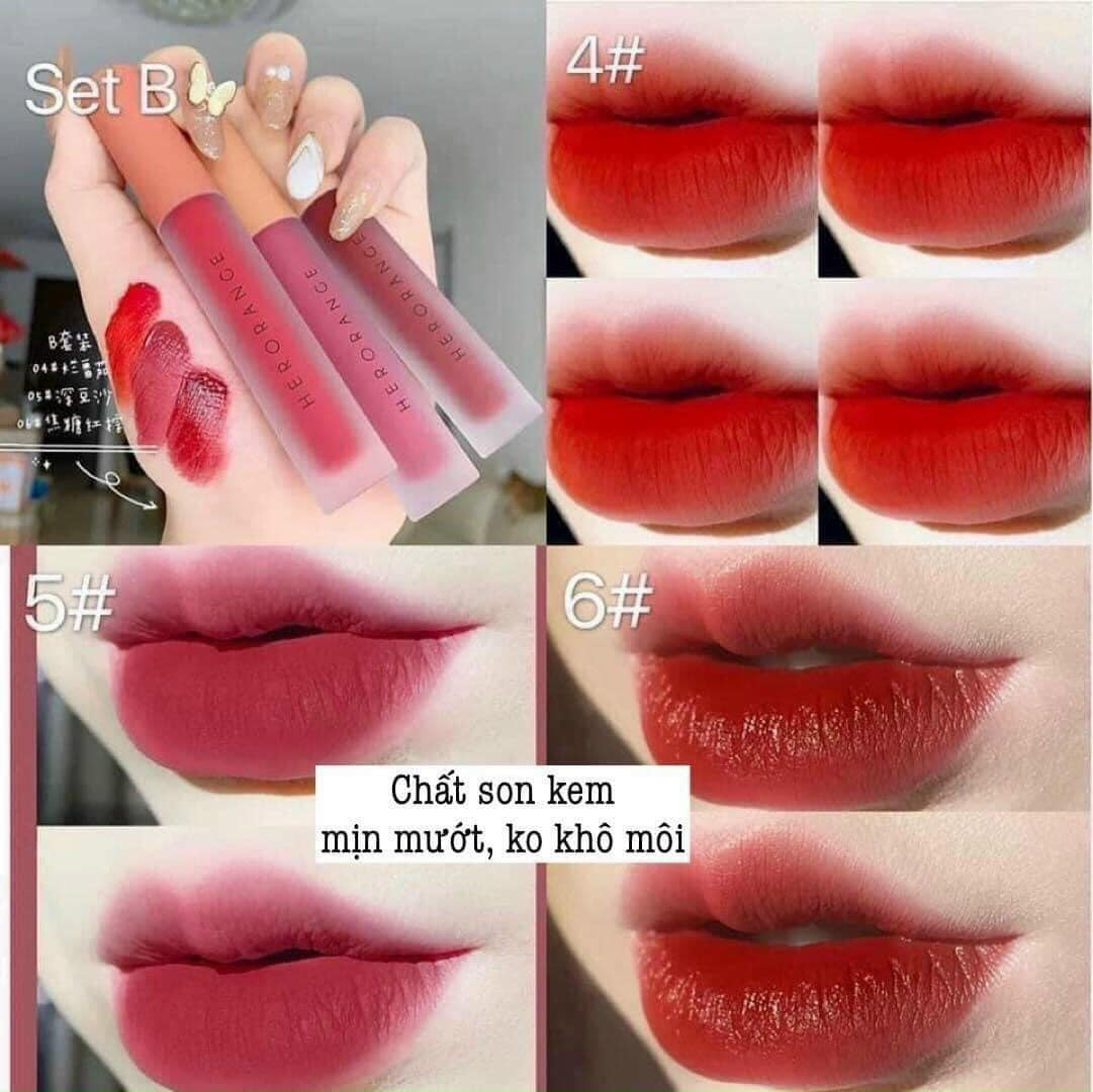 Set 3 son môi Hero Orange chất son mềm cao cấp dễ trang điểm - hang_chuan