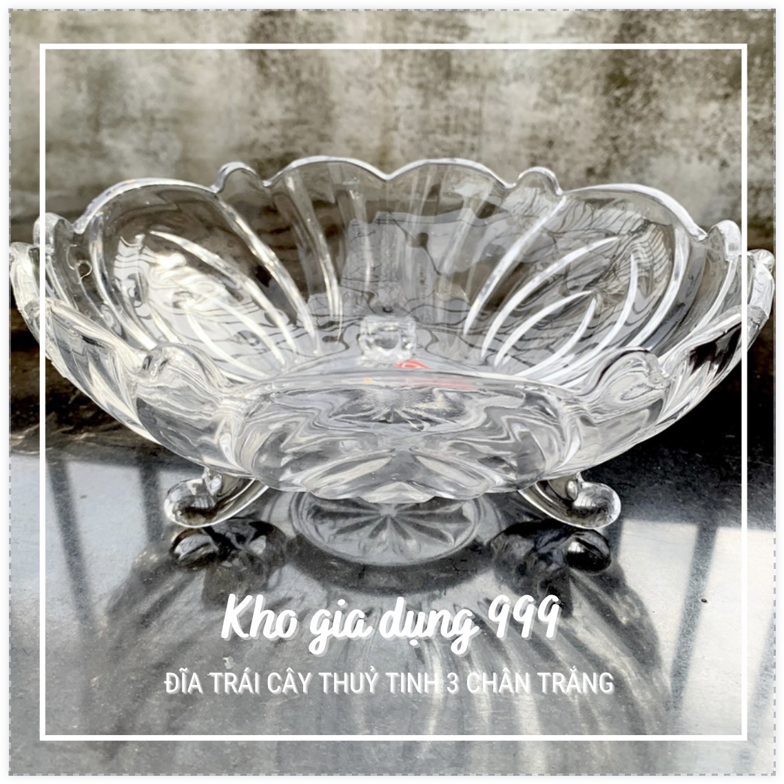 Dĩa trái cây thủy tinh - khay đựng hoa quả