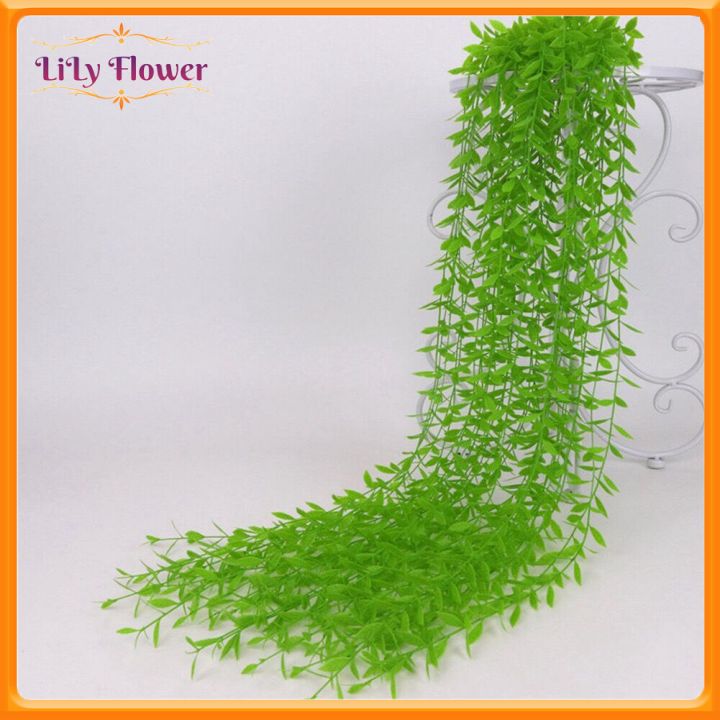 Chùm lá liễu giả 5 dây dài 1m trang trí nhà cửa, quán cafe, trang trí tiệc xanh