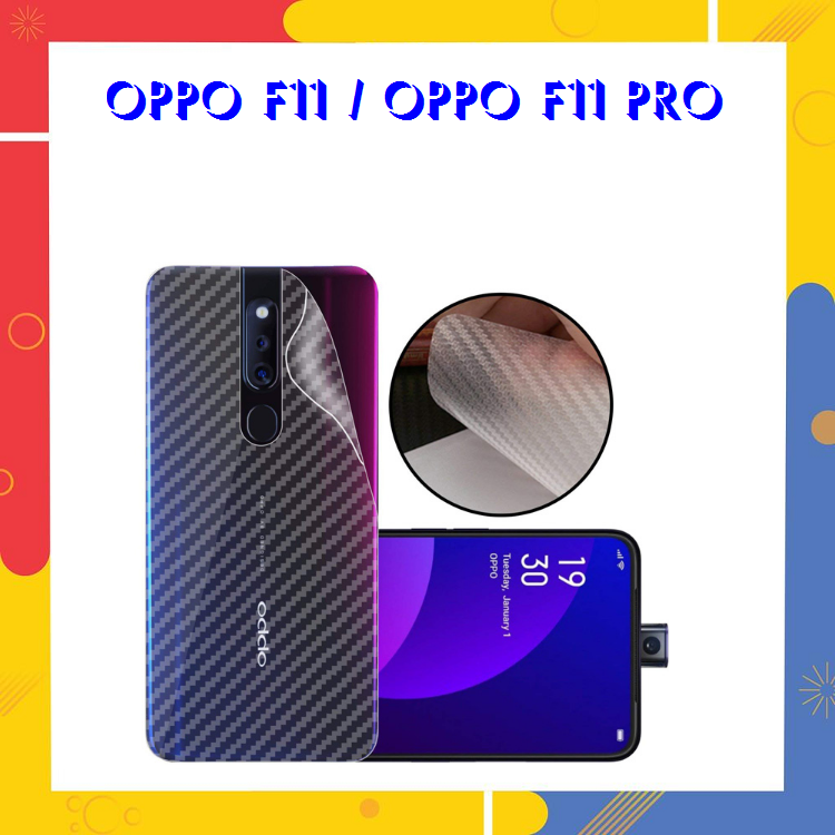 Miếng dán sợi carbon bảo vệ mặt lưng cho oppo f11 / f11 pro chống bám vân tay