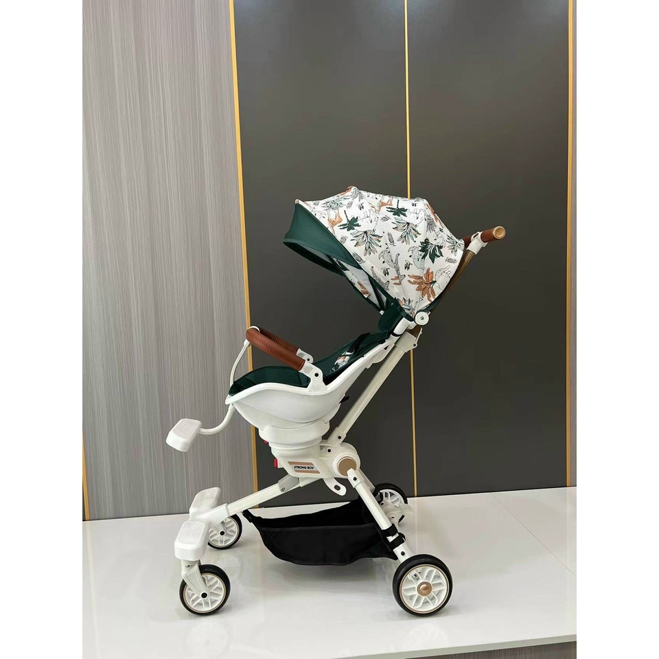 XE ĐẨY DU LỊCH CHO BÉ - XE ĐẨY ĐẢO CHIỀU, V22 GẤP GỌN, BÁNH XOAY 360 ĐỘ, CÓ THỂ NGỒI NẰM, NGẢ LƯNG C