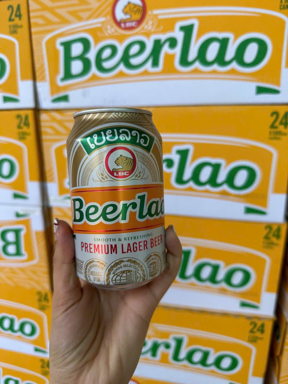 Beer Lào thùng 24 lon lào vàng,đen,gold 330ml
