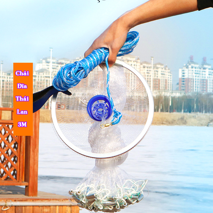 Chài cước Thái Lan.Chài đánh cá 3 mét