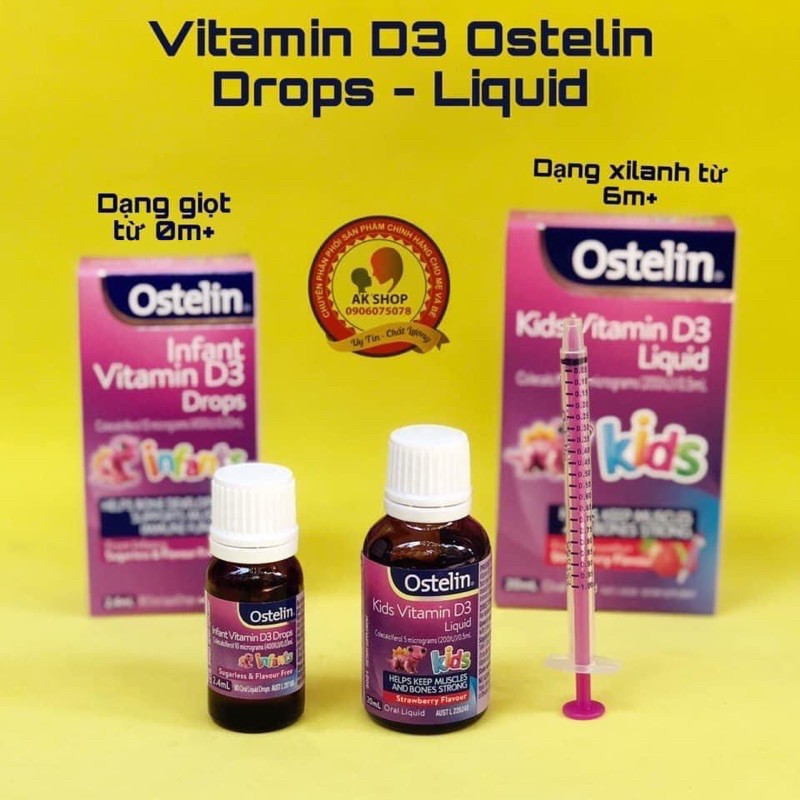 Vitamin D3 Ostelin Hàng Úc