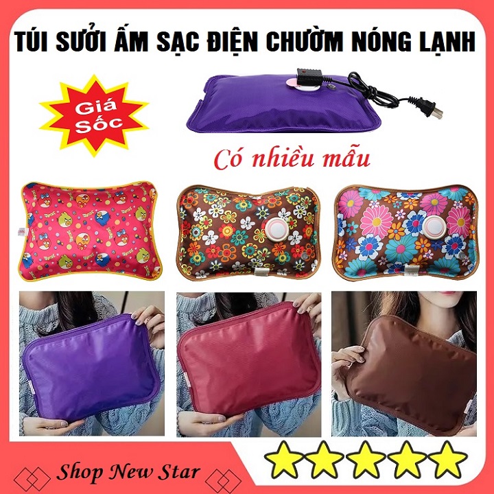 Túi Sưởi Ấm Sạc Điện,Chườm Nóng Lạnh Giữ Nhiệt sưởi ấm tay chân, bụng, cở thể mùa đông Tiện dụng hơn quạt sưởi mini, máy sưởi ấm mùa đông