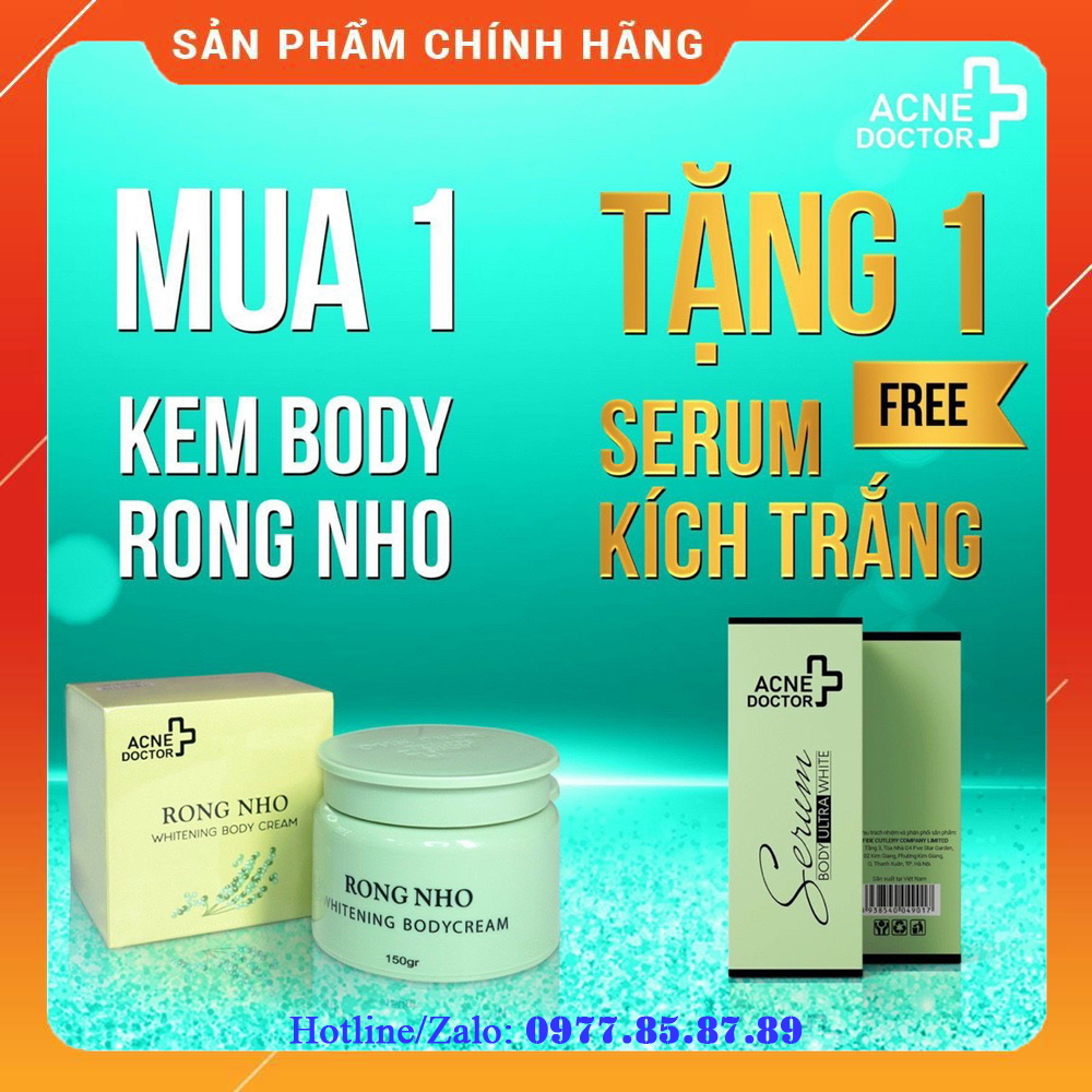 Kem dưỡng da Body Ance Doctor – Rong Nho Whitening Body Cream - 150g (Tặng Serum kích trắng)