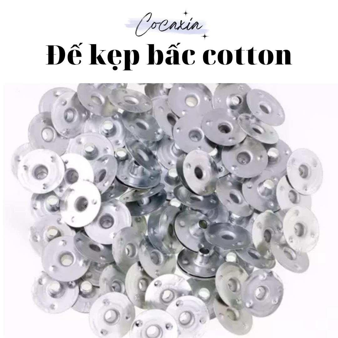 Đế Kẹp Tim/Bấc Nến Cotton Size Nhỏ/Lớn 25 Cái Nguyên Liệu Làm Nến Cocaxia