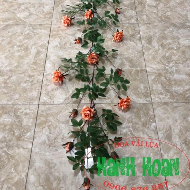 Dây hoa Hồng gai leo 1,7m cao cấp - Dây hoa giả cao cấp