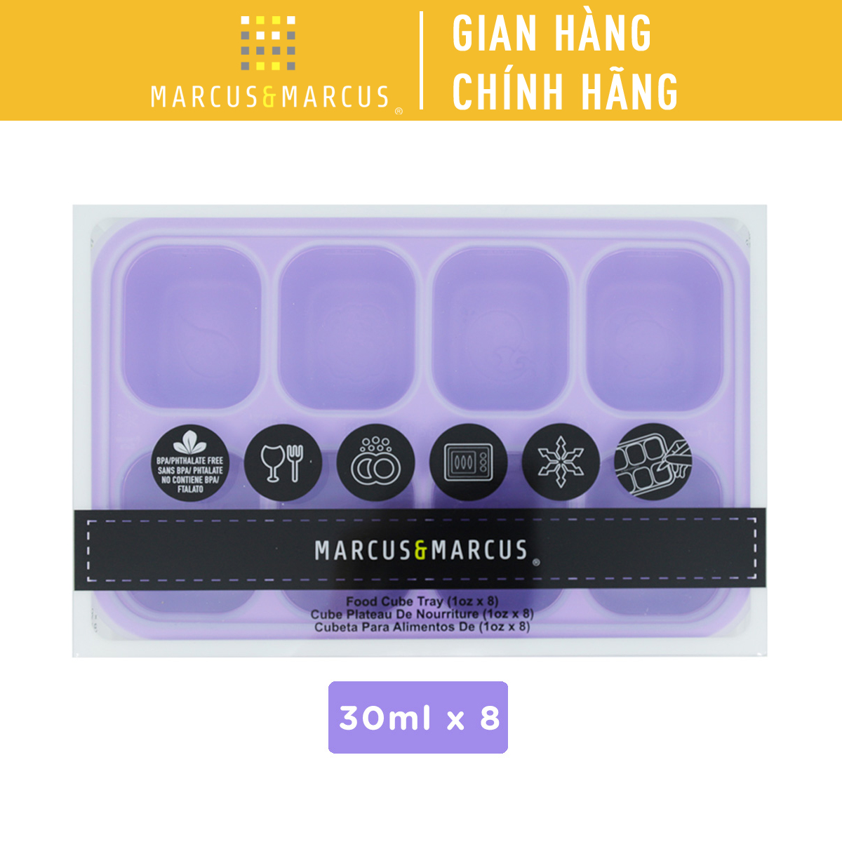 Khay silicon trữ đông đồ ăn dặm cho bé Marcus & Marcus - Willo