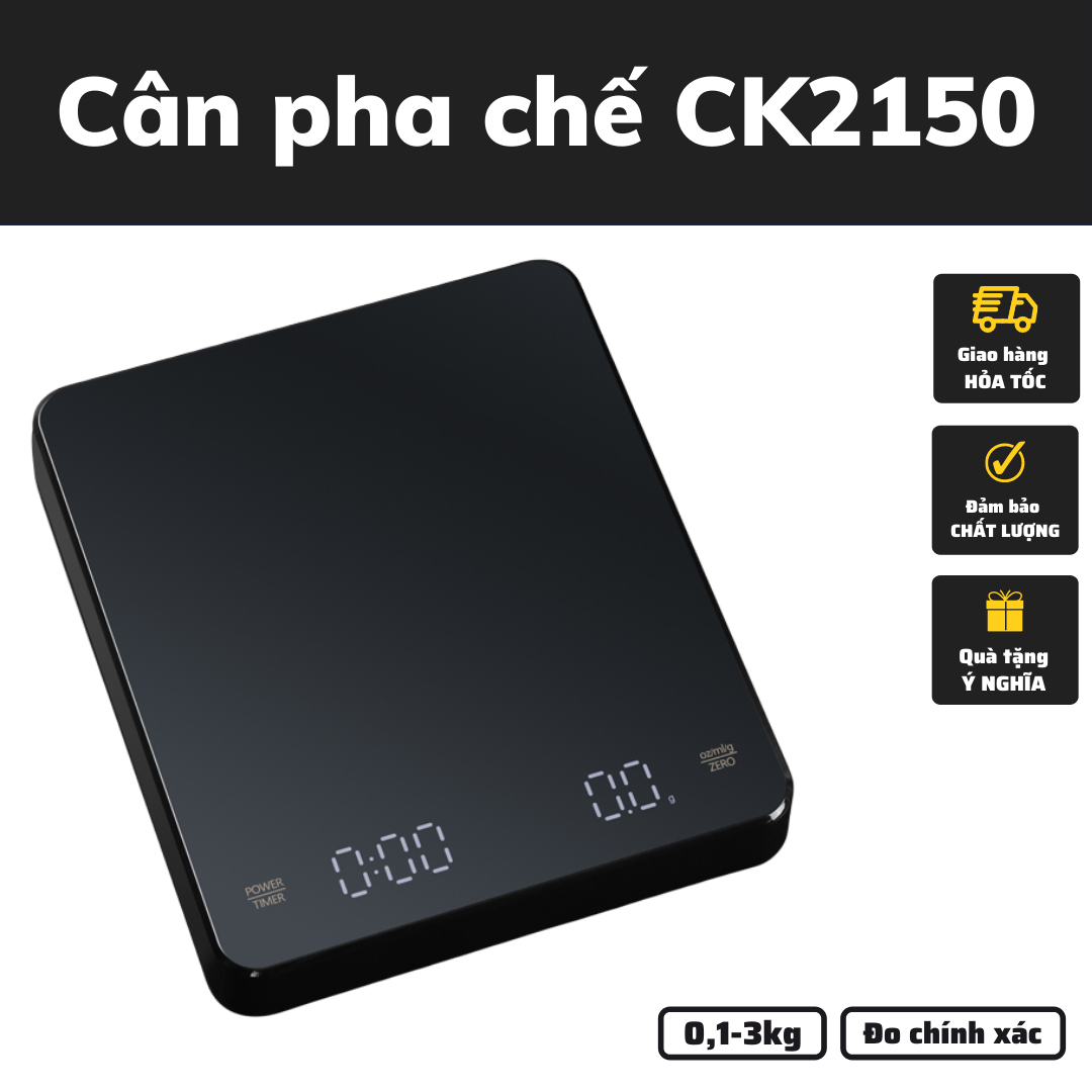 Cân tiểu ly pha chế CK2150 cảm ứng, cân nhà bếp tiểu ly, cân điện tử dụng cụ nhà bếp mini pha cà phê - Tặng pin AA, Cân pha chế thiết kế nhỏ gọn, LCD độ chính xác cao