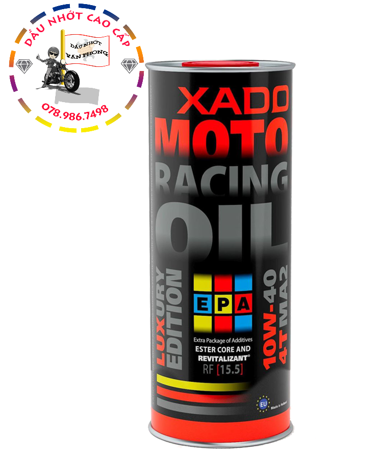 Nhớt xado moto racing 10w40 công nghệ revitalizant - api sn jaso ma2