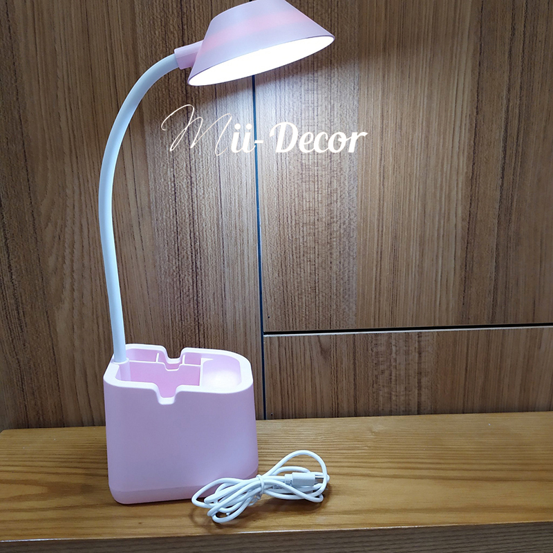 [Video thực tế] Đèn bàn - Đèn học cho bé 3 mức sáng thông minh - công tắc cảm ứng - Có ngăn để bút - DN801