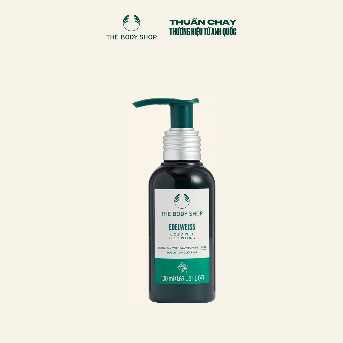 Tẩy tế bào chết edelweiss liquid peel 100ml the body shop