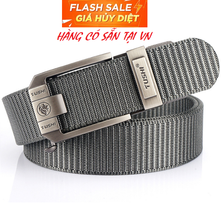Thắt lưng Nam dây dù_Tushi (T68)_Khóa cài tự động hợp kim không gỉ chắc chắn, tiện lợi - Dây nịt Nam vải Canvas cao cấp
