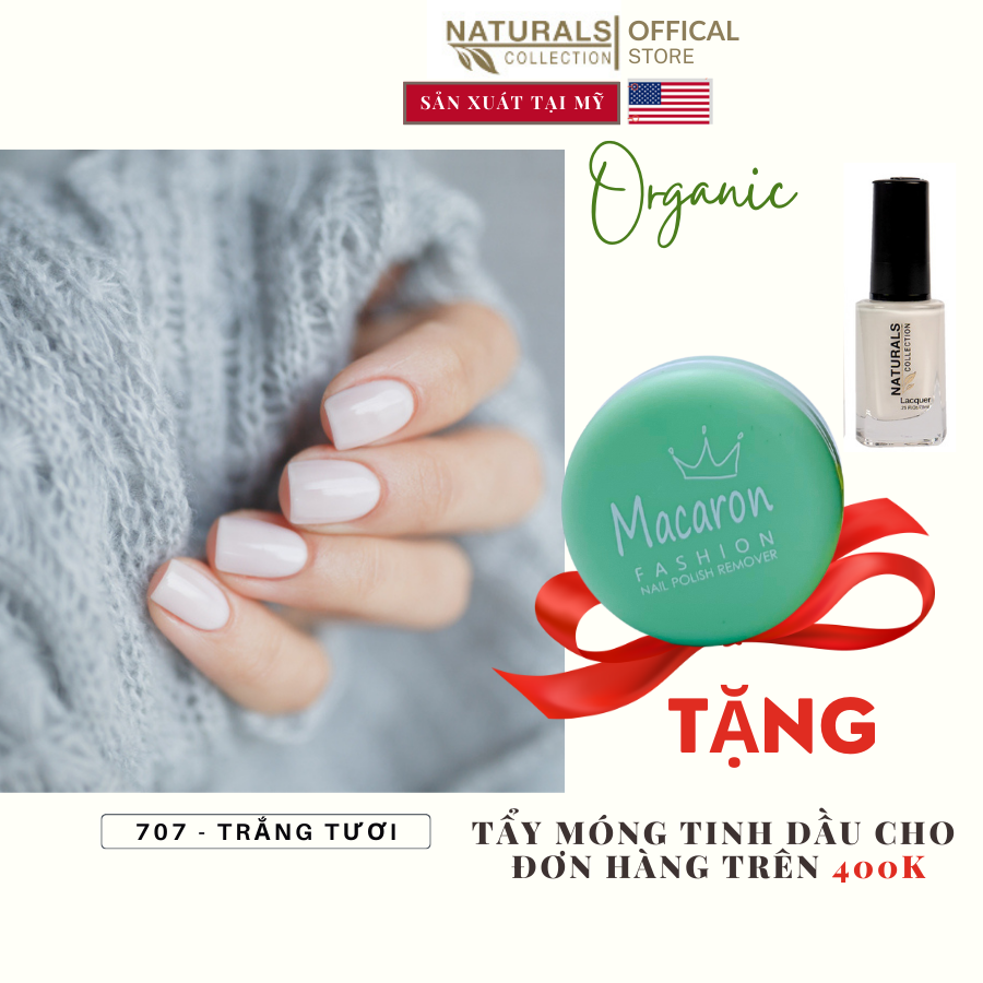 Sơn móng tay hữu cơ màu Tím Nâu USA NATURALS COLLECTION sử dụng được cho mẹ bầu và trẻ em - 7.5ml - 707