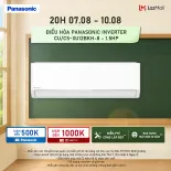 [Trả góp 0%] Máy lạnh/Điều hòa Panasonic Inverter CU/CS-XU12BKH-8 - 1.5HP - Một chiều - Eco AI - Lọc sạch không khí NanoeX - Wifi - Hàng chính hãng
