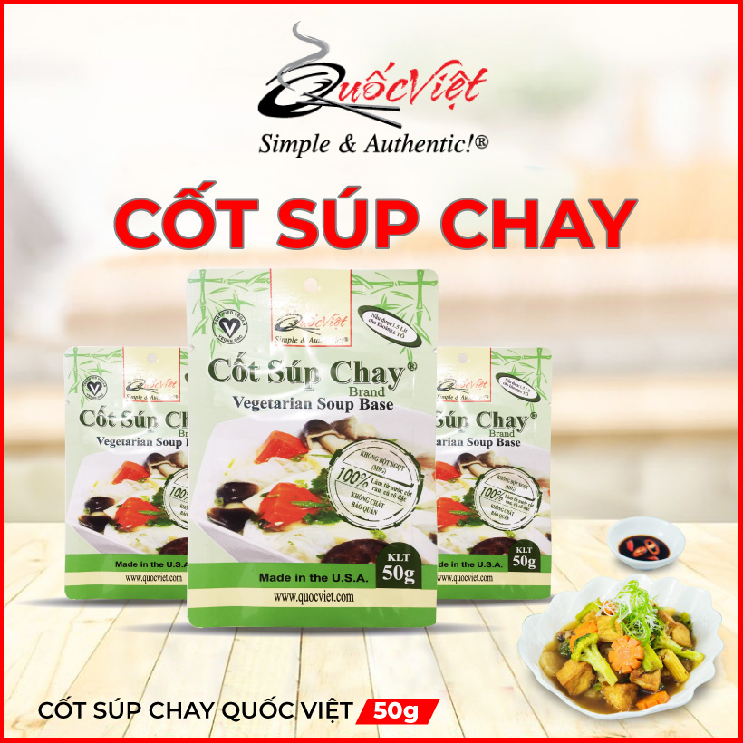 Gia vị nấu Súp chay Cốt Quốc Việt cô đặc Nhập Khẩu USA (50g)