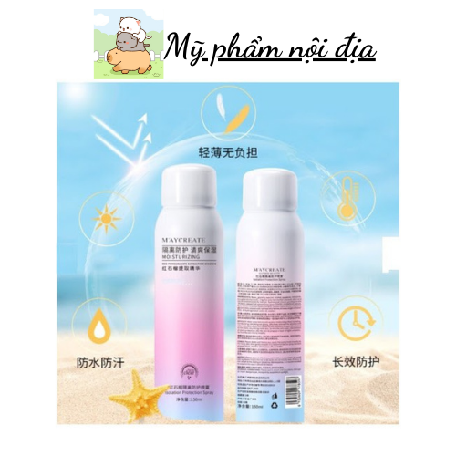 Xịt chống nắng maycreate - 30spf - nâng tông nhẹ 150ml