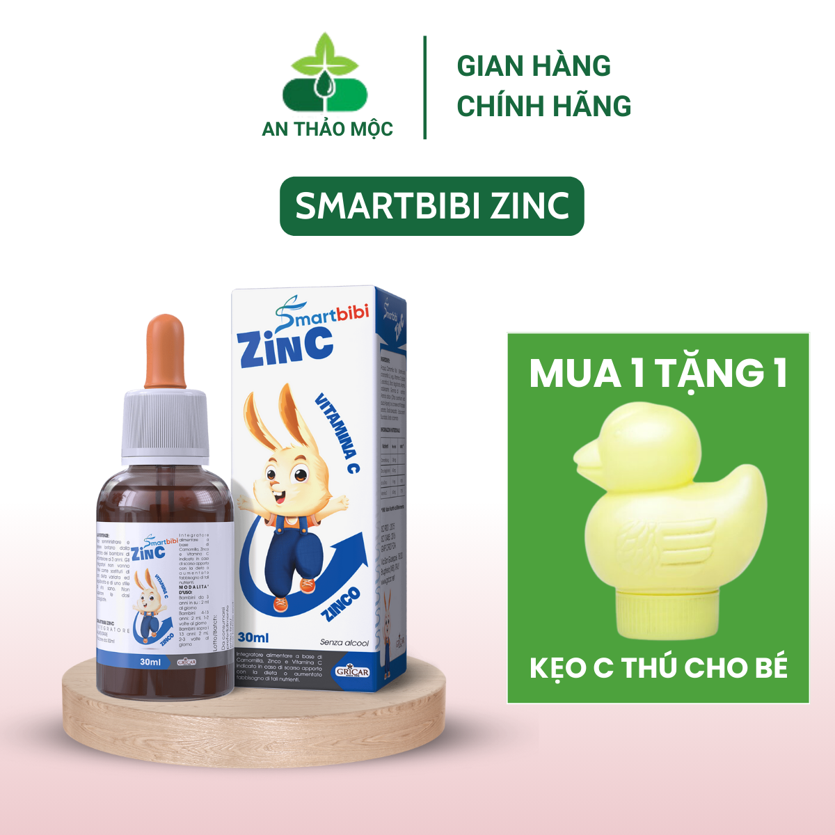 Siro Kẽm Hữu Cơ Smartbibi Zinc Nhỏ Giọt Giúp Bé Tăng Đề Kháng Kích Thích Ăn Ngon Tiêu Hóa Tốt