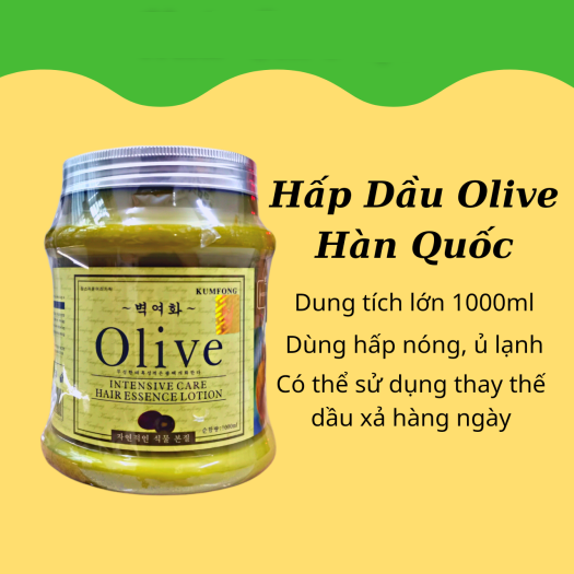 Hấp dầu, ủ tóc, xả tóc giúp tóc mềm mượt phục hồi giữ màu tóc chắc khỏe OLIVE