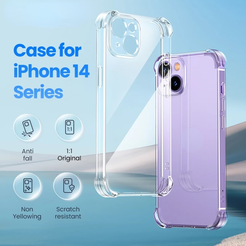 Ốp lưng silicon trong suốt bảo vệ điện thoại ip 14 serie / ip 14 /14 plus /14 pro / ip 14 pro max