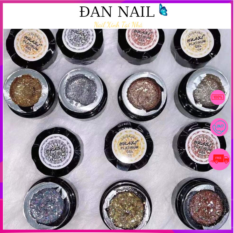 Nhũ vẽ móng Chất Lượng, Giá Tốt - Gel Nhũ Kim Tuyến Huaxi Dùng Vẽ Nail, Viền Móng - Gel nhũ vẽ viền nail Huaxi , gel nhũ siêu sáng