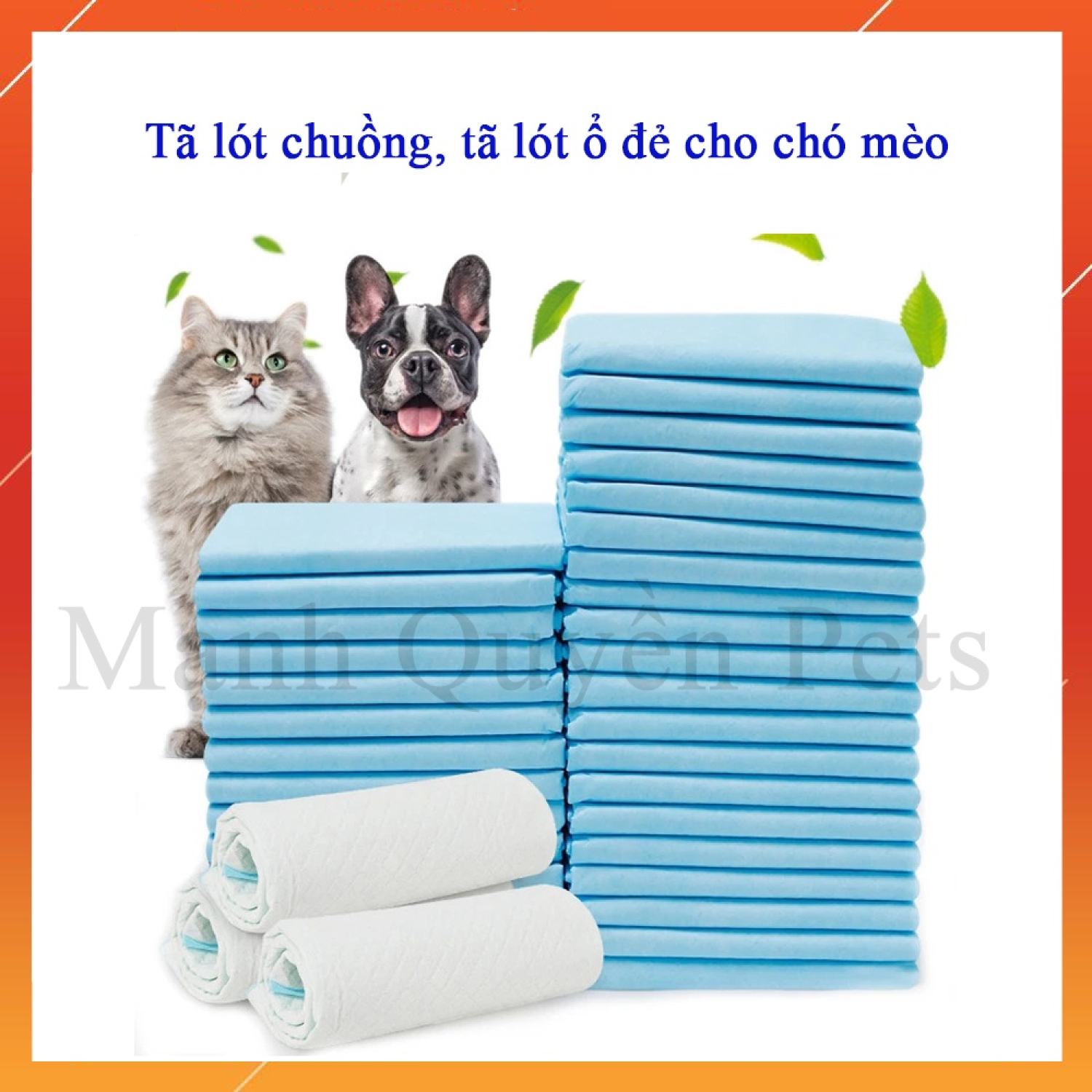 Tã lót chuồng, lót ổ đẻ dành cho chó mèo, size s m l - 1 miếng