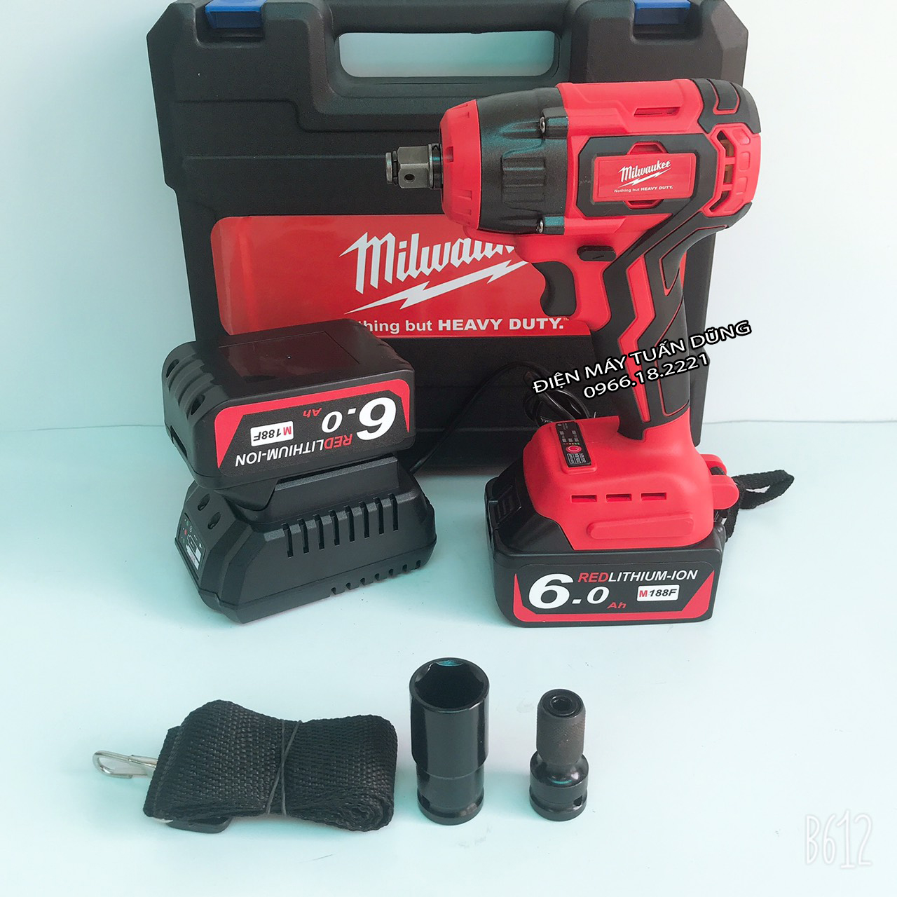 Máy siết bulong milwaukee m188f - 3 đèn led kèm đầu chuyển vít