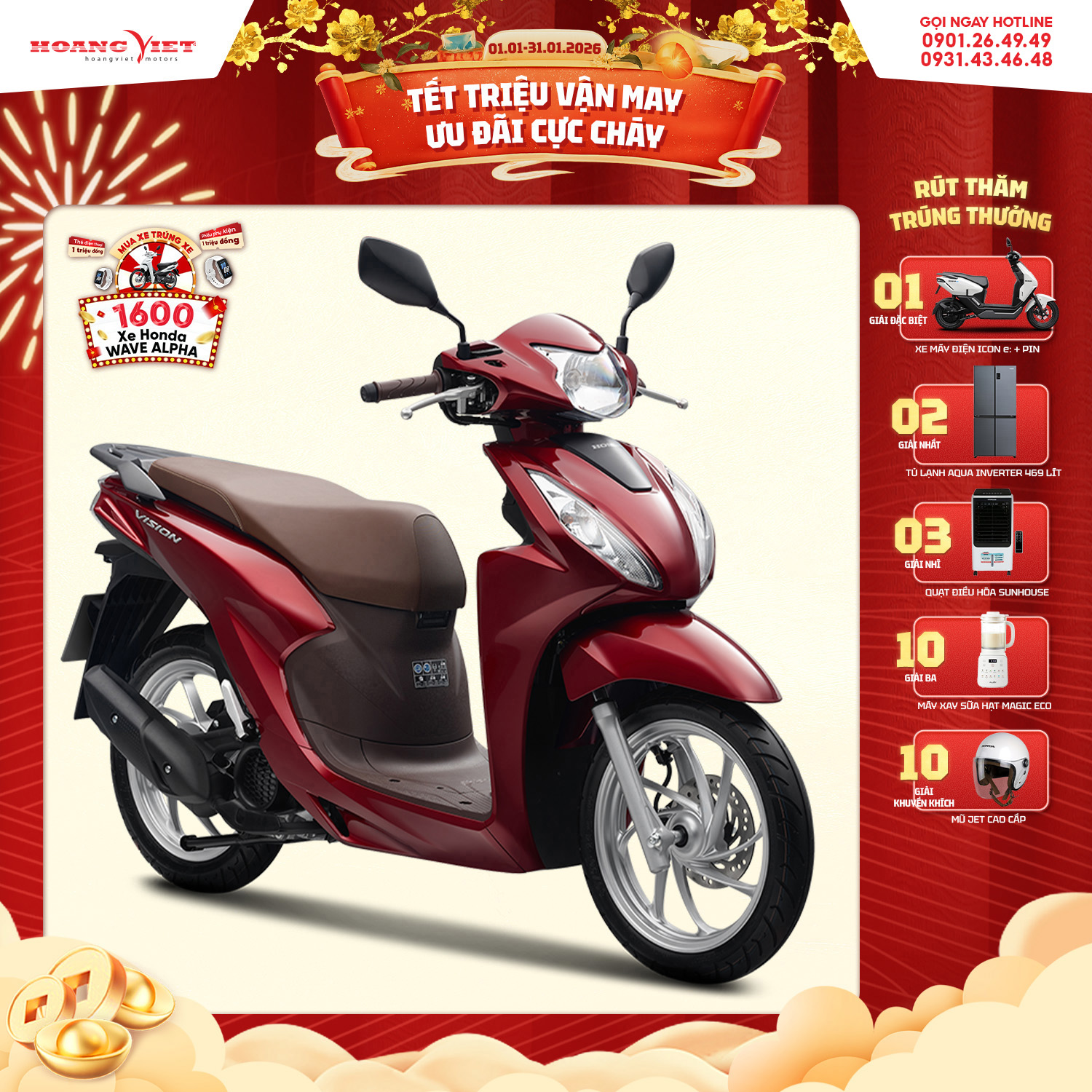  Xe Máy Honda Vision 110cc 2025 - Phiên Bản Cao Cấp 