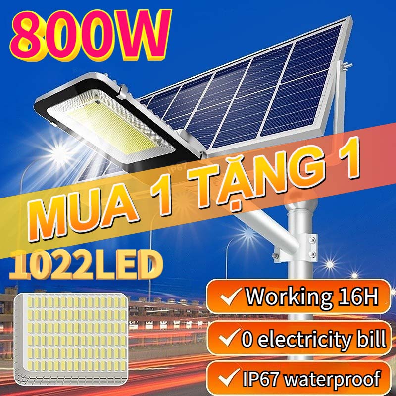 Đèn đường năng lượng mặt trời tấm pin rời 60W 100W 200W 300W Chống nước và chống sét Đèn đường năng lượng mặt trời LED công suất cực cao