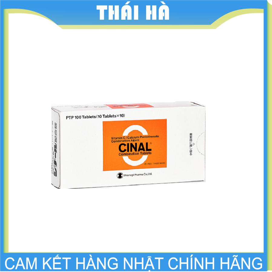 [HCM]Viên Uống Cinal C 100 Viên Trắng Da Ngăn Ngừa Mụn Nhật Bản