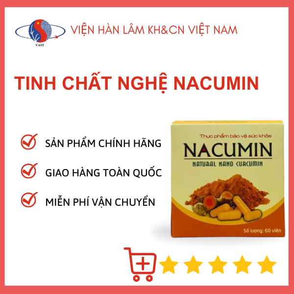 Nano nacumin tinh bột nghệ nguyên chất 50gram & 60 viên -