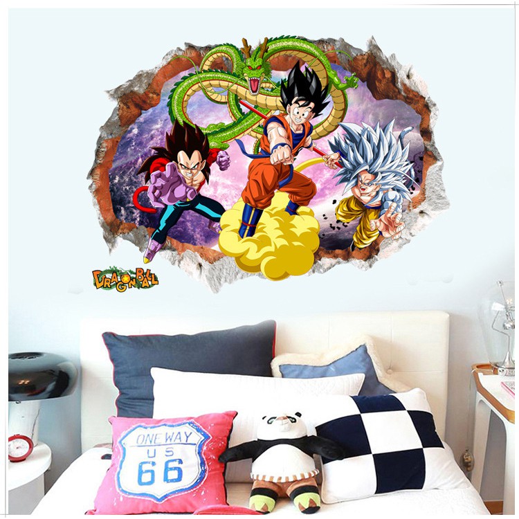 [HCM]Decal Dán Tường Anime 7 Viên Ngọc Rồng - Decal Dragonball Amyshop - Decan Songoku