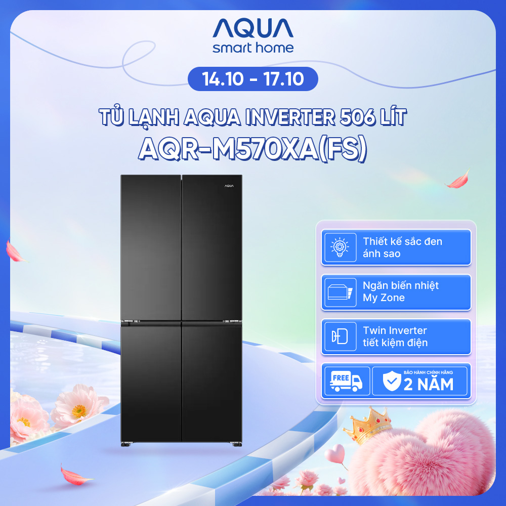 Aqua Inverter Refrigerator 506 Liters 4 Doors Aqr-M570Xa(Fs) - 2 Year Warranty - Free Shipping Nationwide