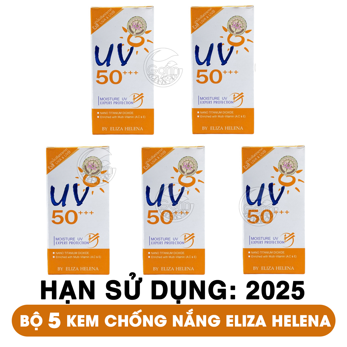 Bộ 5 hộp kem chống nắng cho da mặt và body eliza helena uv50+++ Thái Lan 30g x5 dùng cho mọi loại da, da dầu, da mụn Học Viện Quân Y Việt Nam
