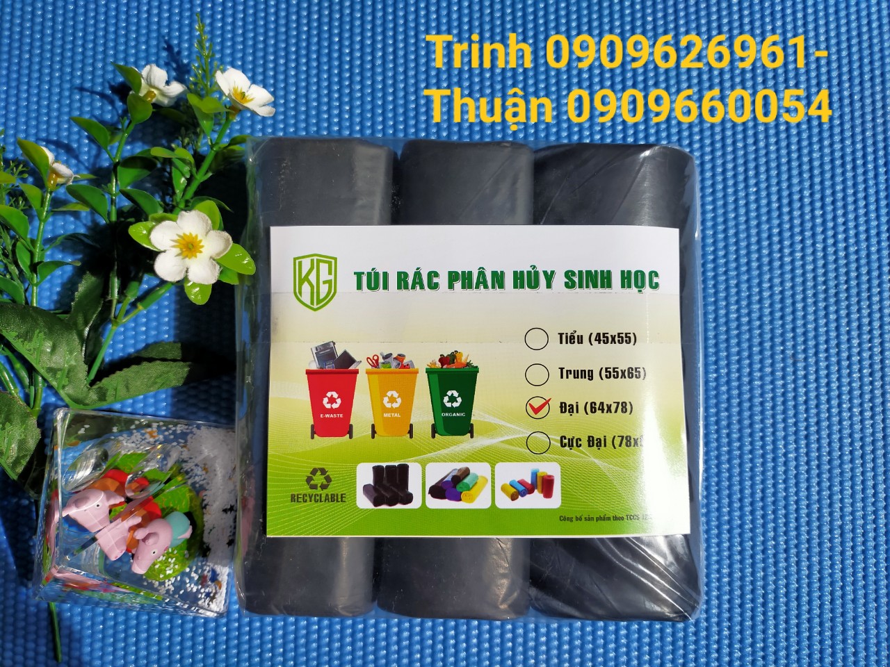 [HCM]1 kí túi rác PHÂN HỦY SINH HOC - MÀU ĐEN - SIZE ĐẠI 64 * 78 CM - KIỀU GIA