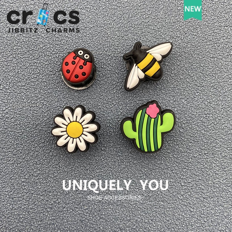 Khóa Cài Giày cross jibbitz charms jibbitz Họa Tiết Bọ Rùa Hoạt Hình Ong