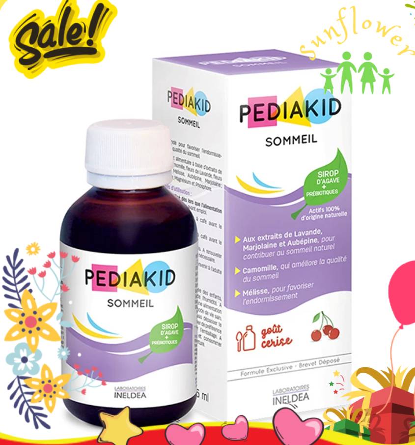 Siro Pediakid Sommeil 125ml Pháp giúp ngủ ngon cho bé từ 6 tháng tuổi trở lên của Pháp