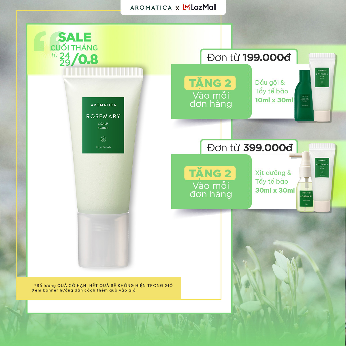 Tẩy tế bào chết da đầu aromatica rosemary scalp scrub sạch sâu 165ml