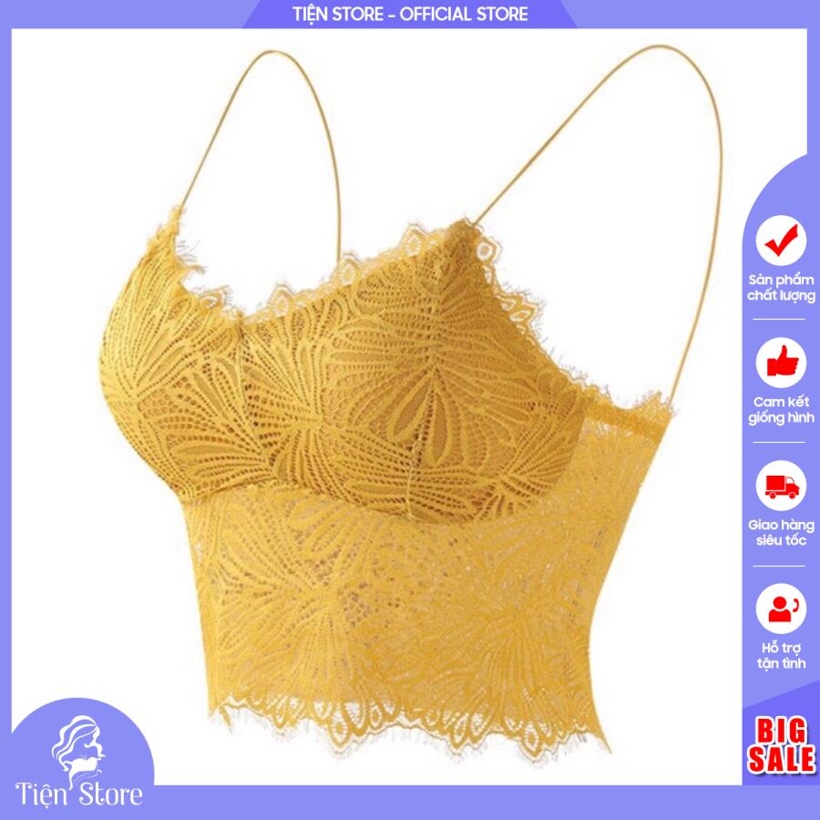 Áo Bra Ren Hoa Lá Dáng Lửng Sexy 9936