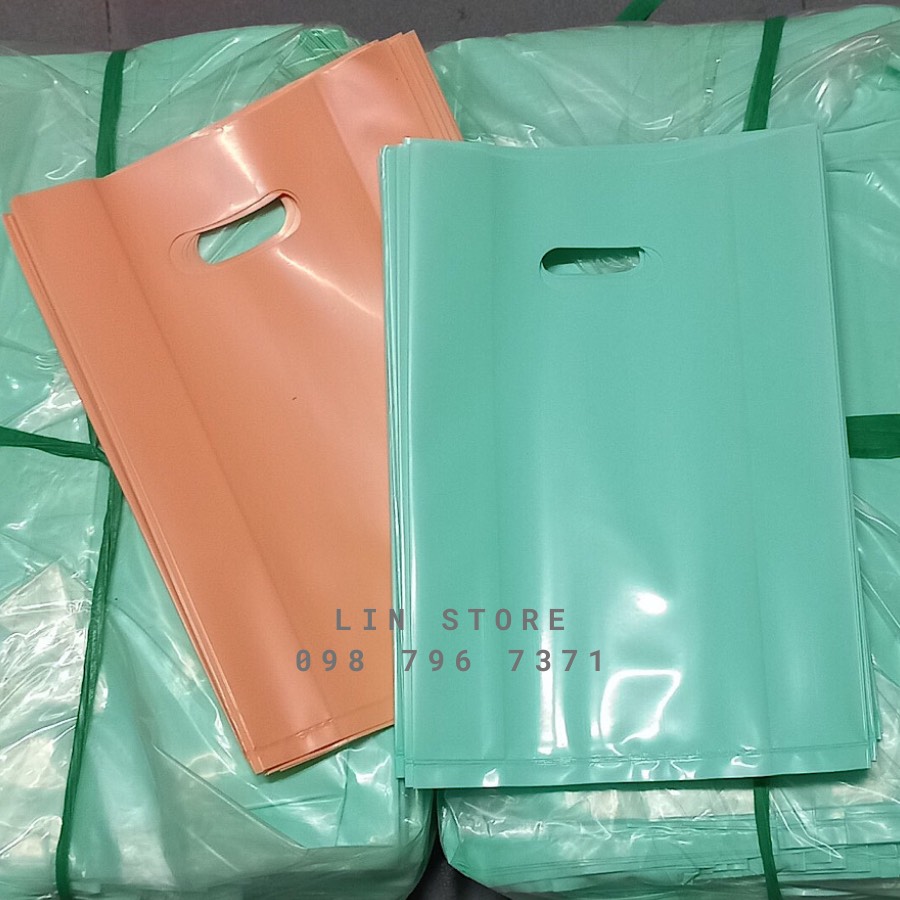 Full size - 1kg túi nilong hột xoài màu xanh mint - túi hột xoài pe trơn bóng dai dẻo