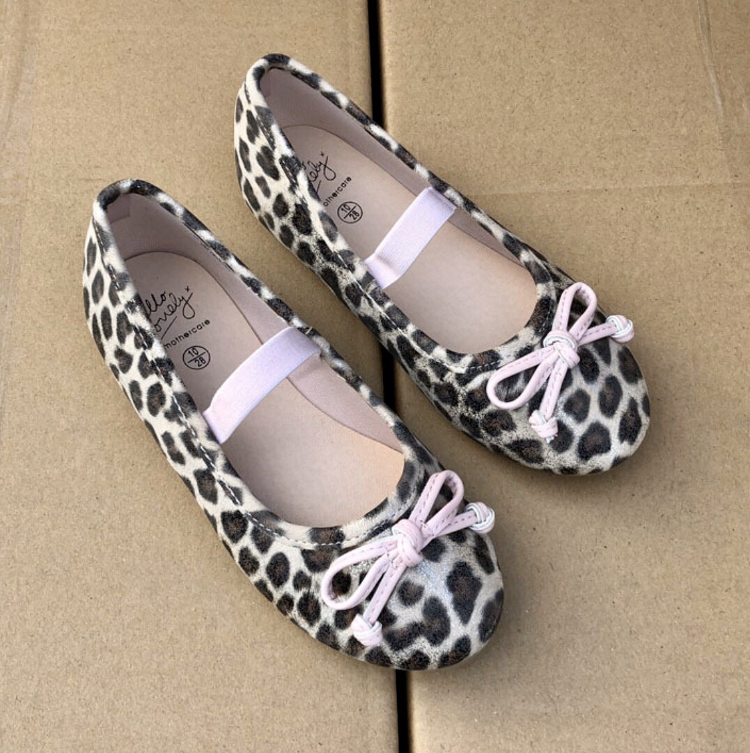 Xuất dư xịn Anh UK!! Giày bệt búp bê da báo đốm Leopard Mothercare mẫu mới