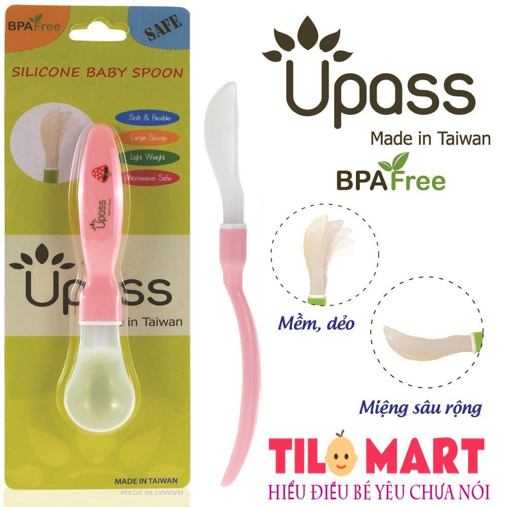 Thìa ăn dặm silicon siêu mềm UPASS