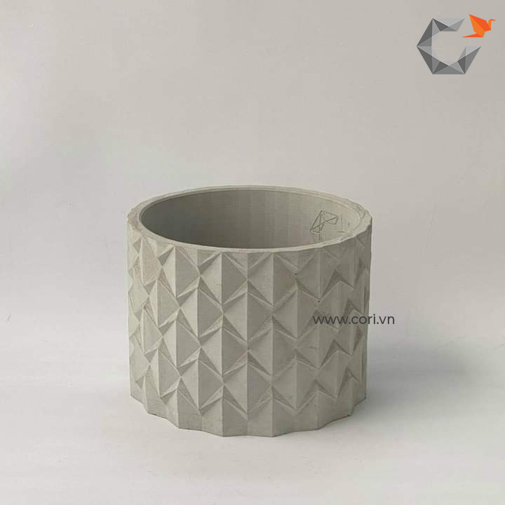 Chậu cây  xi măng cao cấp Cori - Village, kích thước 15×13.5×11cm ( PL1501)