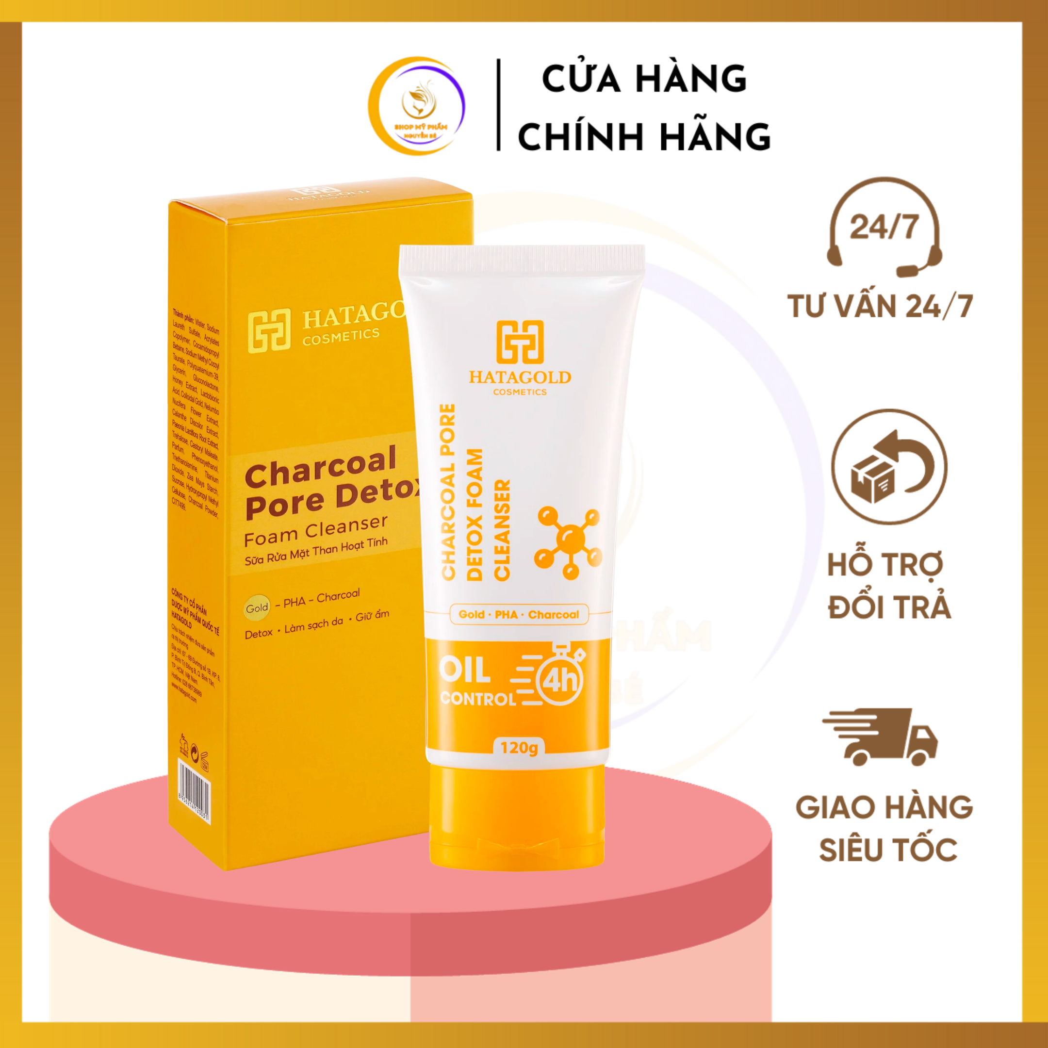 Sữa rửa mặt thải độc than hoạt tính - 120gr