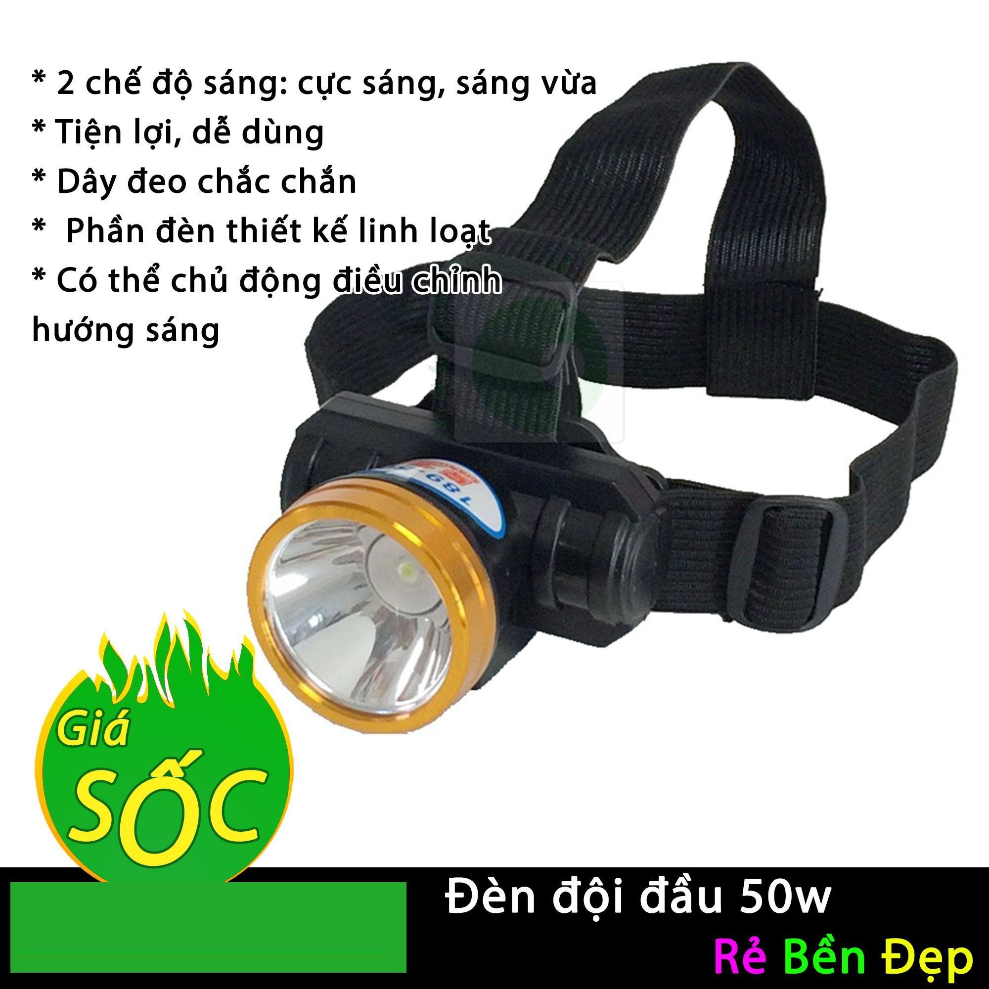 Đèn Đội Đầu A2 50w Chống Nước,  bóng  8000 giờ sáng,lưu pin 1 tuần mới phải sạc , giá  kịch sản mùa dich covit19 ( BẢO HÀNH 1 ĐỔI 1 TOÀN QUỐC)