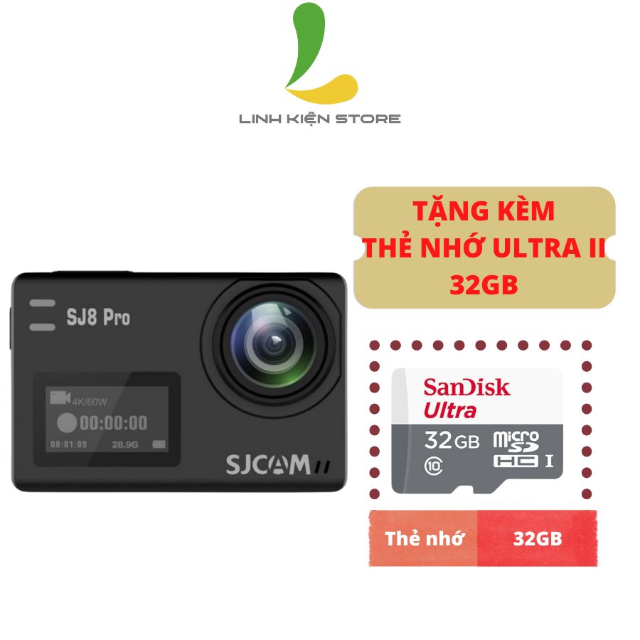 Camera hành trình sjcam sj8 pro wifi 4k - actioncam chất lượng video 4k 60fps sở hữu chống rung gyro 6 trục đỉnh cao
