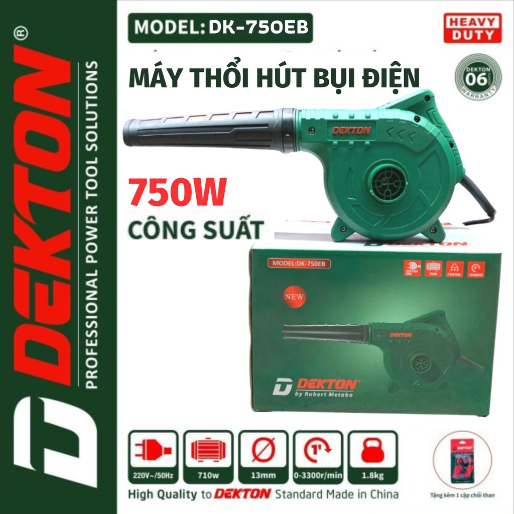 Máy thổi bụi và hút bụi dekton dk-750eb 750w bảo hành chính hãng - máy thổi gió điện dekton
