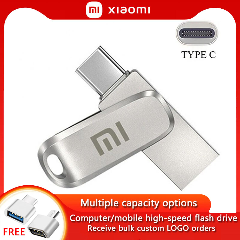 Xiao'mi usb 3.0 type-c usb two in one flash drive16gb 8gb 128gb 256gb 512gb pen drive 64gb 32gb usb high-speed usb flash drive