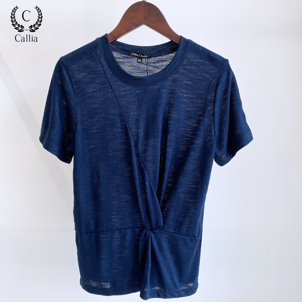 Áo thun nữ Callia thiết kế cổ tròn Cara Grey Top